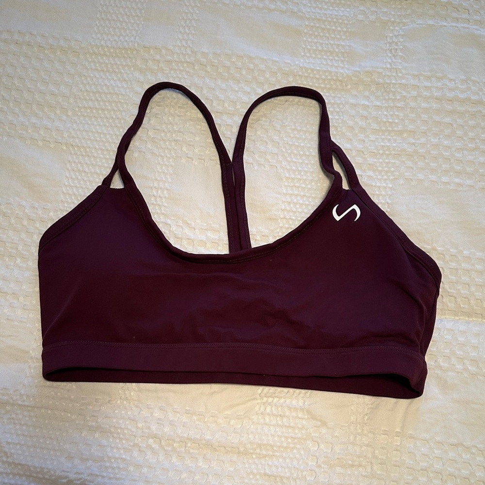 Stylish Burgundy Sports Bra